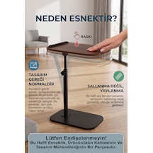 Ayarlanabilir Laptop Sehpası Esnek Tasarım, Yükseklik Ayarlı Çalışma Ve Yan Sehpa Masası Barok Ceviz - Kahverengi