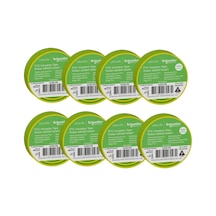 Schneider 8li Sarı Yeşil PVC İzolasyon Bandı 20mt*19mm 2420105-8