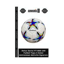 Delux Serisi Ft-800-140 Futbol Topu 4 Astar Antrenman Aktivite Egzersiz Çok Renkli