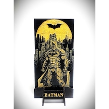 Dükkan Design Lazer Kazıma Kara Şovalye El Boyama Ahşap Biblo Çok Renkli