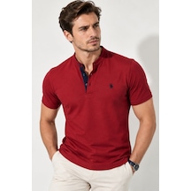 T9560 Dewberry T-shırt-düz Bordo
