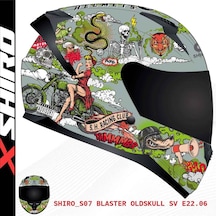 Shiro Shadow Skull Candy Kapalı Kask Çok Renkli