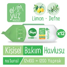 Sleepy Natural Kişisel Bakım Havlusu 12x100 1200 Yaprak 12'li Set