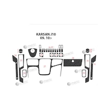 Peugeot Karsan J10 Torpido Kaplama 2010 31 Parça Karbon