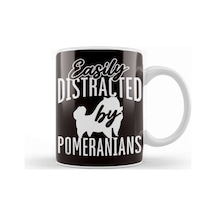 Distracted By Pomeranians Pommy Pom German Spitz Pet Puppy Kupa Bardak Porselen Karışık