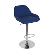 Bürocci Texas Bar Taburesi - Lacivert Deri - 9506S0103 Çok Renkli