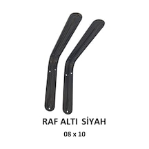 Metal Boyalı Lüx Siyah Raf Altı 8x10 - (2 Adet)