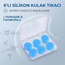Silikon Kulak Tıkacı - 6'lı Özel Kutulu - Su Geçirmez Ve Gürültü Önleyici Çok Renkli