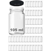 105 Ml Metal Siyah Kapaklı 105 Cc Cam Konserve Kavanoz 48 Adet