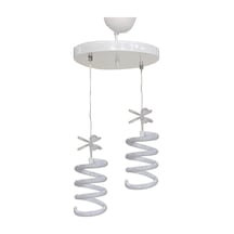 Rüzgar Led Avize 2li Sarkıt Model Avize Beyaz
