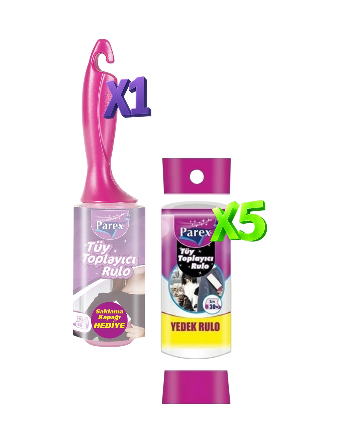 Premium Tüy Toplayıcı Rulo Ve 5 Yedek Rulo Paketi