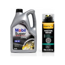 Mobil Süper 2000 Xe Acea C3 5W-30 Dpf Motor Yağı 5 L + Lastik Tamir Kiti 400 ML