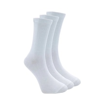 Novomoskovskij Trikotaz Erkek Çorap Seti 3 Çift, Uzun, Düz Renk, Spor 17558312 Beyaz