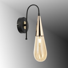 Tt023-1-apl-sy-gd Tt Aydınlatma Damla Modeli Gold - Siyah Aplik Siyah Gold