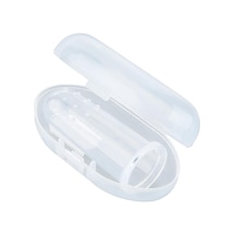 1 Paket Kullanışlı Bebek Parmak Diş Fırçası Yumuşak Silikon Bebek Eğitim Diş Fırçası Saklama Kutulu Diş Fırçası Bebek Diş Temizleme Masajı Ağız Bakımı Beyaz