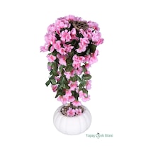 Yapay Çiçek Sitesi Kabak Saksıda Sarkan Sakura Ağacı 55 Cm Pembe