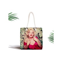 Marilyn Monroe Renkli Dijital Baskılı Fermuarlı Kumaş Çanta Canta-23