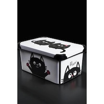 Style Box Meow Desenli 10 L Saklama Kutusu Çok Renkli