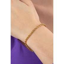 Fiyonk Kuyumculuk 14 Ayar Altın Burgu Bileklik 3.15 Mm Sarı Altın