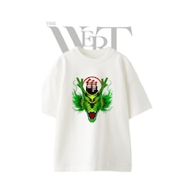 Thewert Shenron Dragon Tasarım Baskılı Ünisex Beyaz Oversize T-shirt