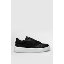 Lufian Dante Erkek Deri Sneaker Ayakkabı Siyah Siyah 112230256100100 Siyah