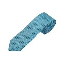 Brianze 5 Cm Turkuaz Desenli Slim Kravat