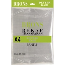 Brons Hazır Defter Kabı Bantlı A-4 10'lu Şeffaf Br-460