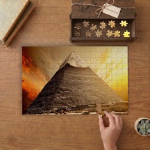 Gize Piramiti - Mısır Tasarımı 240 Parça Ahşap Puzzle Ahşap Kutuda Mpy60013