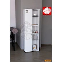 Tamamı Mdf Tek Kapaklı Ve Açık Raflı Çok Amaçlı Mutfak Dolabı/kav