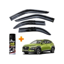 Hyundai Kona Mügen Cam Rüzgarlığı 2017 Sonrası 4 Lü Takım +500ml Lastik Parlatıcı
