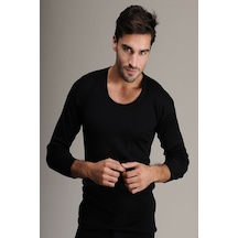 Hasyün 4002 Erkek Uzun Kollu Yün Termal Fanila-siyah - Xl Siyah