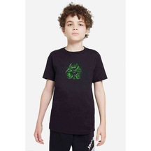 Nuclear Reactor Baskılı Unisex Çocuk Siyah T-Shirt