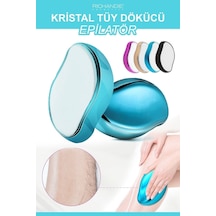 Crystal Eraser Epilasyon Aleti Tüy Silgisi Tüy Alıcı Fiziksel Kristal Tüy Dökücü Epilatör Mavi