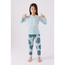 Rolypoly Kız Çocuk Mavi Pijama Takımı Rp3470-c-v2 Mavi