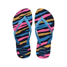 Kids Slim Glitter Trendy Navy Blue/turquoise Çocuk Terlik 4146976-1327-2159 Lacivert