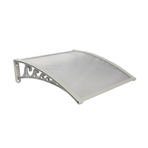 Plastik Ayak 6mm Levhalı Pratik Sundurma Kanopi 100x120 Cm Gri