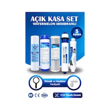 WaterMelon Açık Kasa Su Arıtma Cihazı Filtresi 5 Aşama Cift Karbonlu Filtre Seti WaterMelon Membran