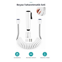 Beyaz Taharetmatik Seti - Akordeon Hortumlu