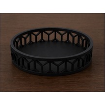 3d Baskı Petek Desenli Çok Amaçlı Tepsi Anahtar Ve Takı Tepsisi Geometrik Kenarlı Masa Organizeri Siyah Diğer