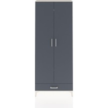 Arges Dolap 3 Raflı Tek Çekmeceli Tek Askılı 88x30x221 Aytaşı-antrasit Aytası
