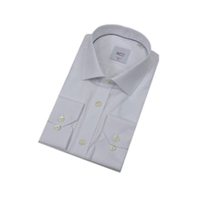Erkek Slim Fitt Uzun Kol Kulplu Gömlek 2396 Bgl-st04379 Beyaz