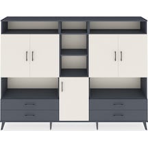 Arges Dolap 12 Raflı 4 Çekmeceli 5 Kapaklı 220x30x163 Antrasit-aytaşı/antrasit Aytası/antrasıt - Antrasıt