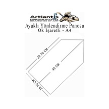 Ok Şekilli Dekoratif Alan İçi Ve Dışı Yönlendirme Panosu 1 Adet Ayaklı Bilgilendirme Bilgi Standı Otel Restaurant Semineri Toplantı 10 X 10 Cm