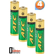 Atc 4lü Aaa Heavy Duty R03 İnce Kalem Pil Kumanda Pili Çinko Karbon Pil Zn-c 1.5v