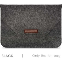 GubisiStore Siyah-iç 350x250 Mm-Laptop Çantası Kol 12 13.3 14 15 16 Inç Yün Keçe Dizüstü Tablet Kılıfı Macbook Uyumlu Air 13 Için