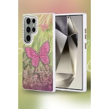 Mey İthalat Samsung Uyumlu Galaxy S24 Ultra Kılıf Blade Aynalı Desenli Kapak - Desen 2 Mor