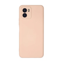 Vivo Y15s Kılıf Nano İçi Kadife Silikon - Pudra -