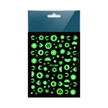Karanlıkta Parlayan Ay Güneş Yıldız Tırnak Sticker Tırnak Etiketi Nail Art Jo-1294