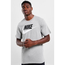 Nike Sportswear Futura Swoosh Logo Tee T Shirt Unisex Baskılı Tişört Gri Gri