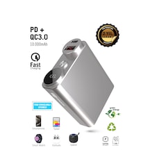 10.000mah Carbon Pd Qc 3.0 Powerbank, Taşınabilir Şarj Cihazı Gümüş 10.000mah Carbon Pd Qc 3.0 Powerbank, Taşınabilir Şarj Cihazı Gümüş